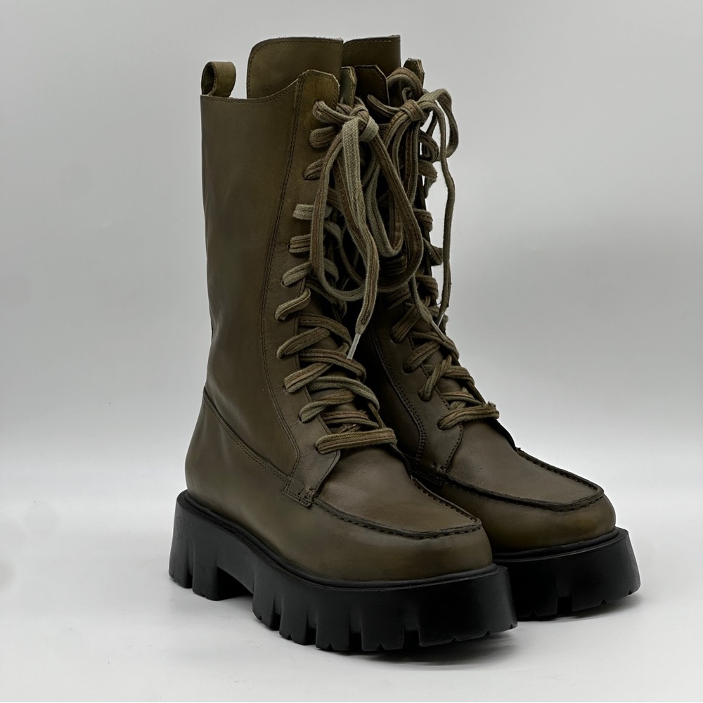 Free People Olive NWOT Combat Boots 6.5 - Picture 6 of 10